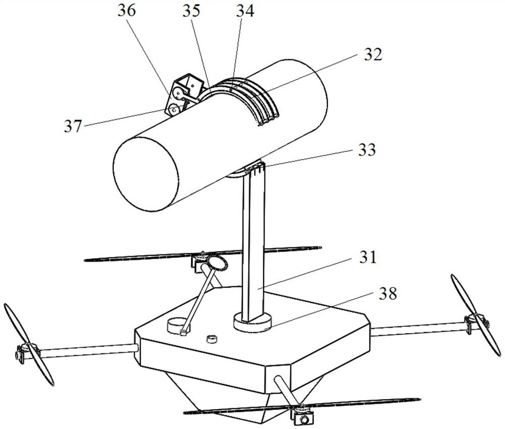 A ring-grip spraying drone suitable for thinning branches of tall crowns and its spraying method