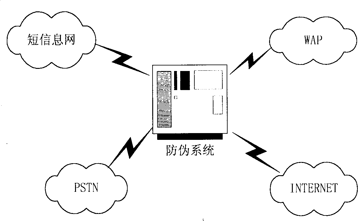 Short message digital anti-fake system and its network configuring method