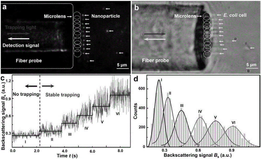 Optical capturing and detecting device and method based on quantum photon nano-jet array