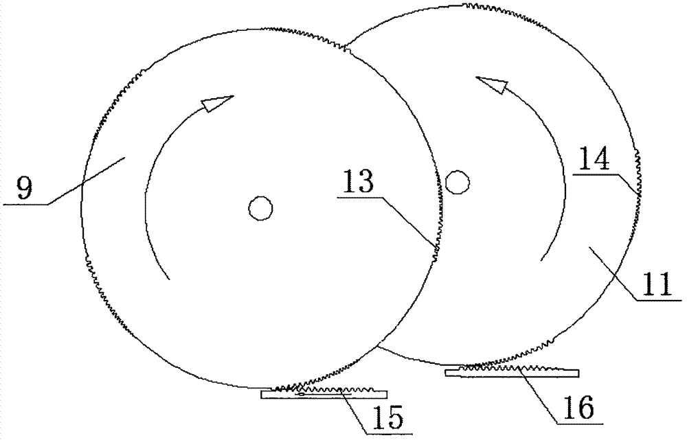 Push-rod five-oscillating-tooth transmission oppositely-arranged double-cylinder internal combustion engine