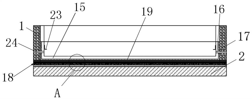 Multi-ribbed floor structure convenient for rainwater utilization and construction method of multi-ribbed floor structure