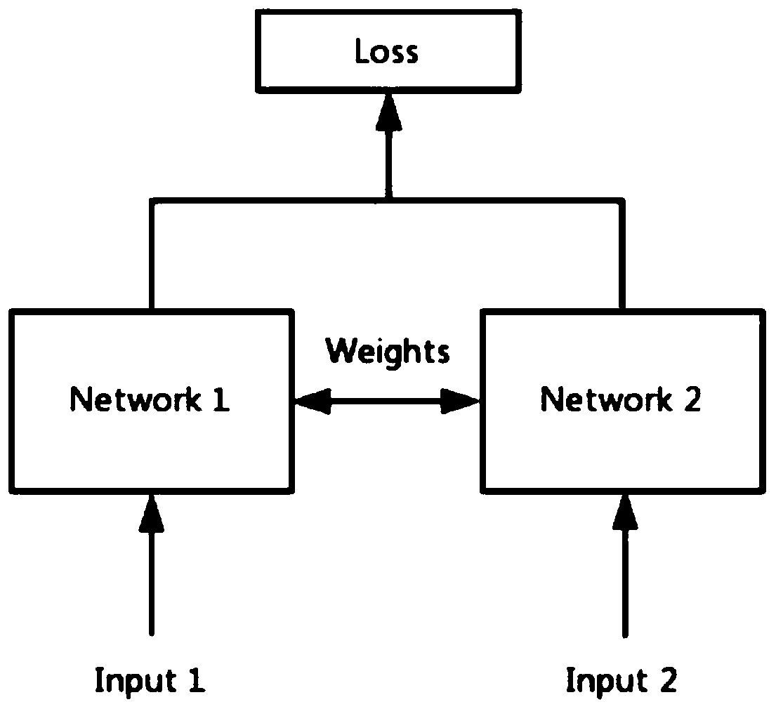 An image classification and recognition method based on a twin network