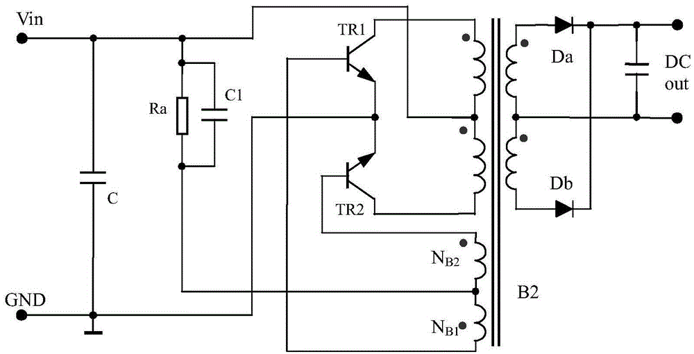 Biasing circuit used of self-excitation push-pull type converter