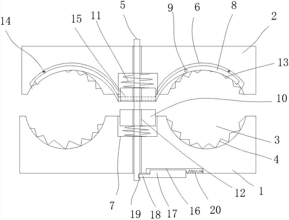 Warped rod compression type power-connection clamp