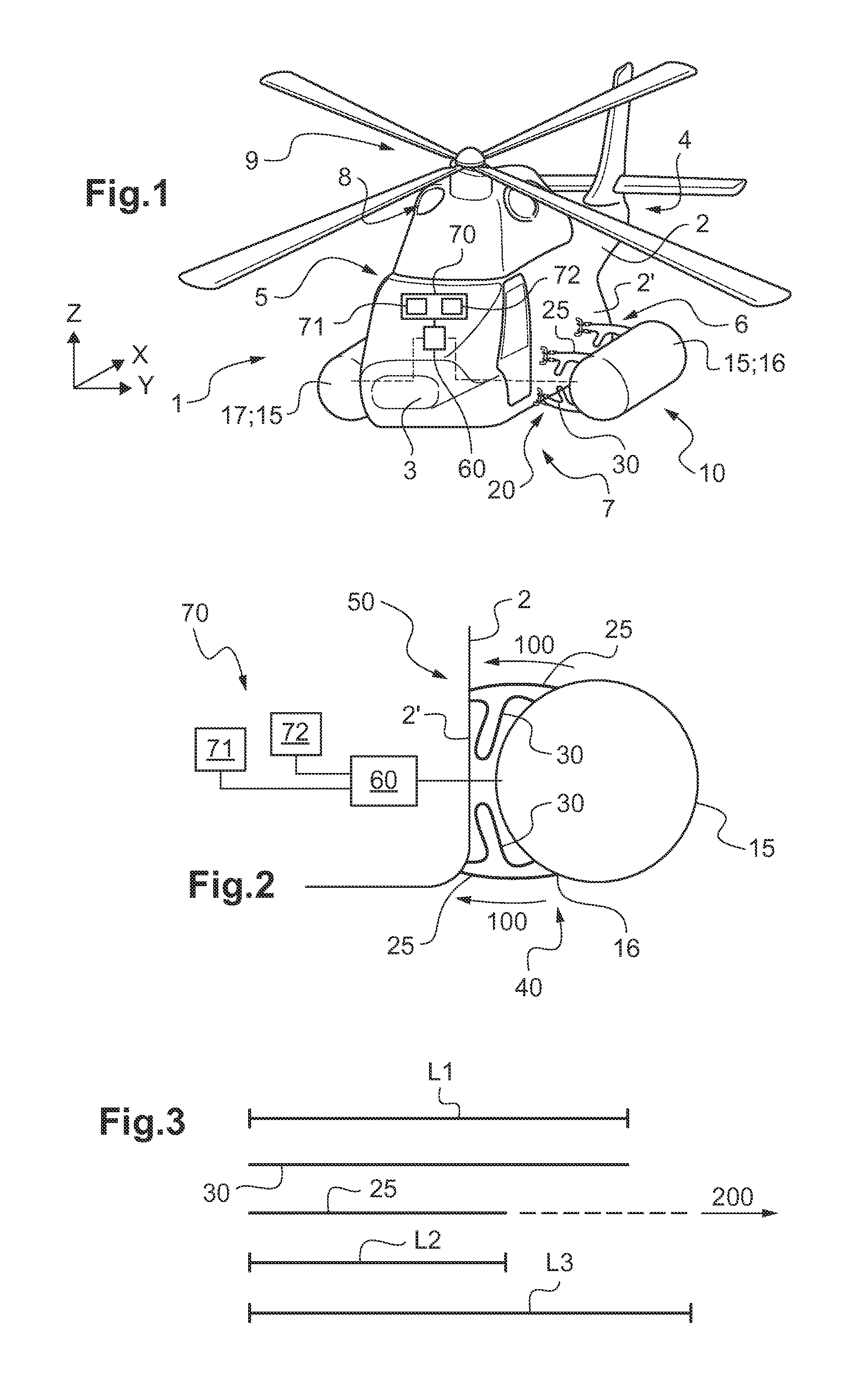 Buoyancy system for an aircraft, and an aircraft