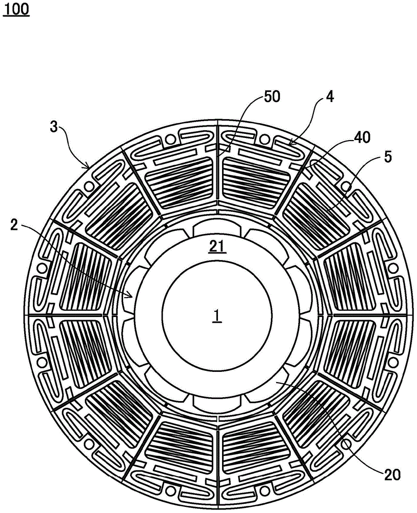 Split-core type motor and method of manufacturing armature of split-core type motor