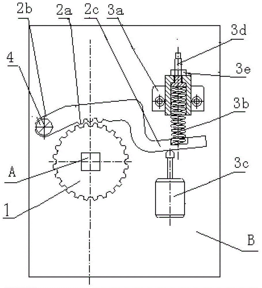 Automatic locking mechanism for tooth-shaped revolving shaft