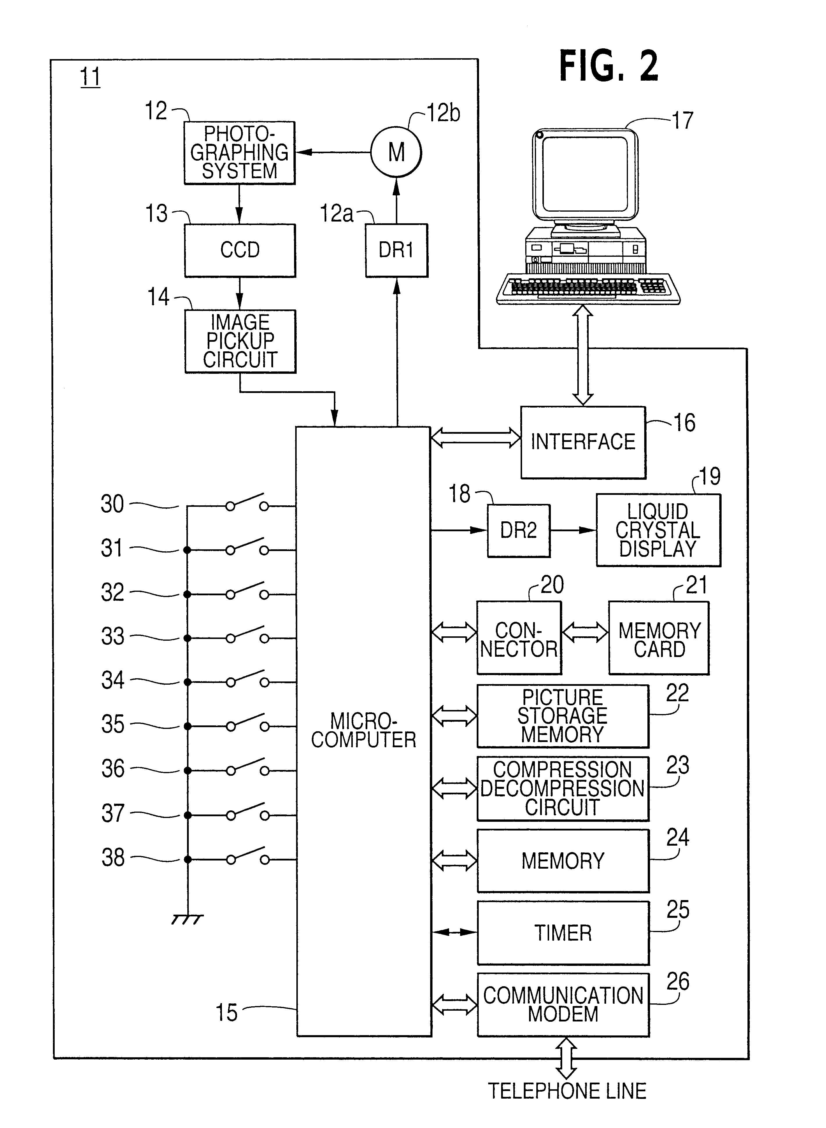 Electronic camera and method of operating an electronic camera