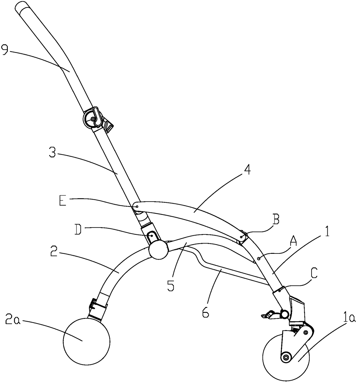 Baby stroller framework