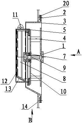 Improved box-type closable rain-proof tuyere for ships