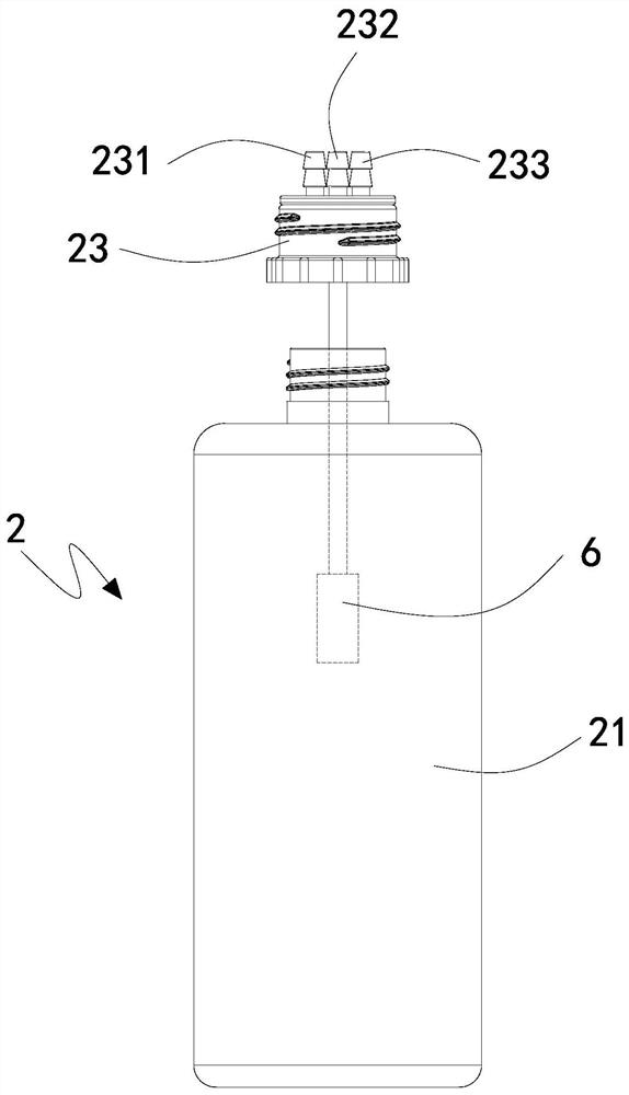 Novel bottled foaming device