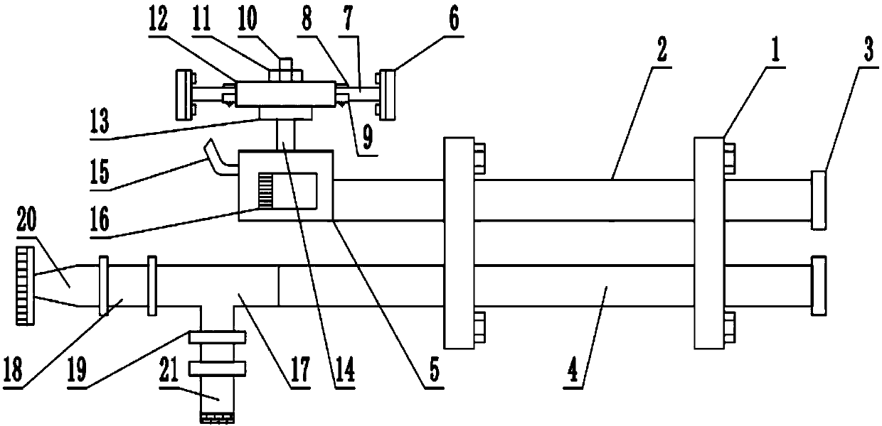 A kind of cleaning pipe structure of salt discharge hidden pipe