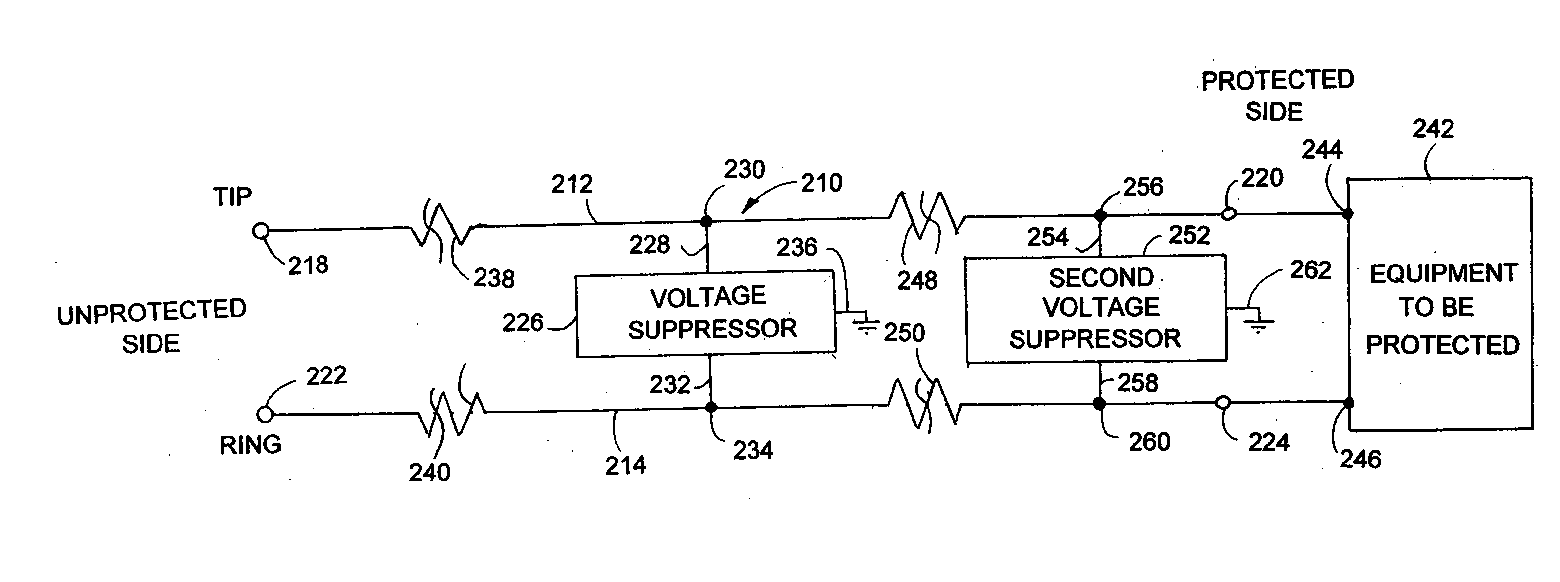 Dual stage current limiting surge protector system