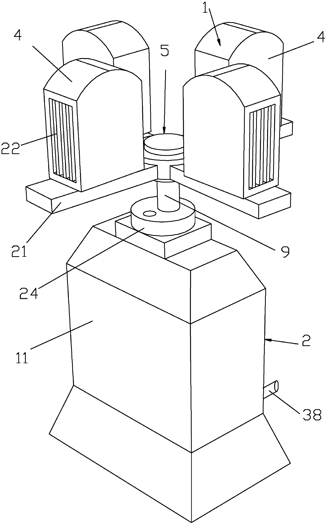 Floor air mechanical filter for spinning workshop