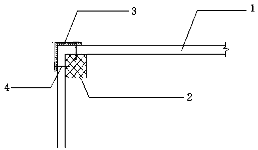 Shear wall internal corner formwork splicing joint edge covering construction method