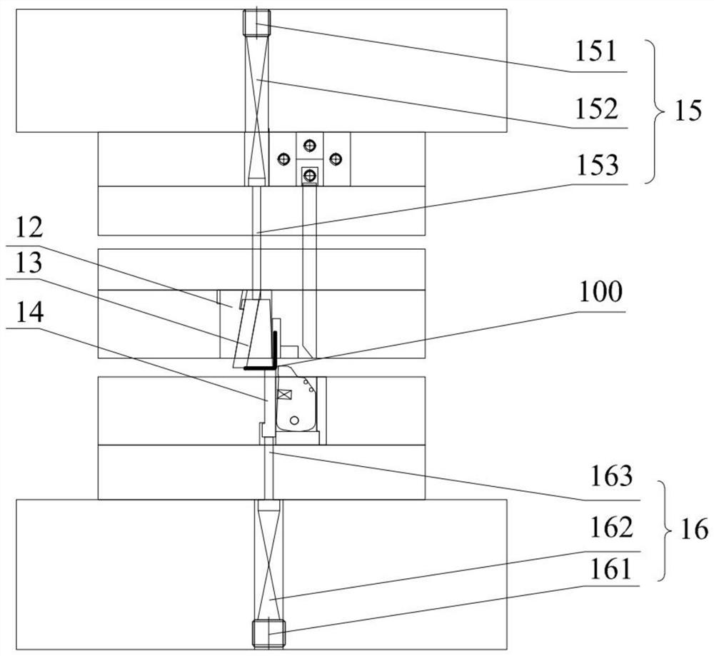 Bending and shaping die structure and bending process thereof