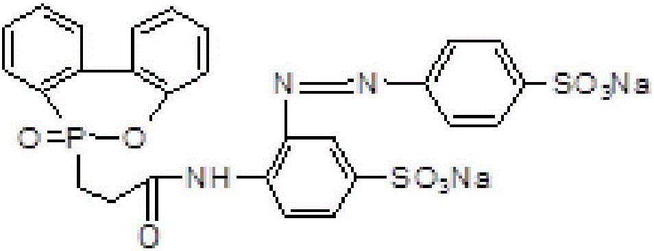 Preparation method and application of flame retardant dye