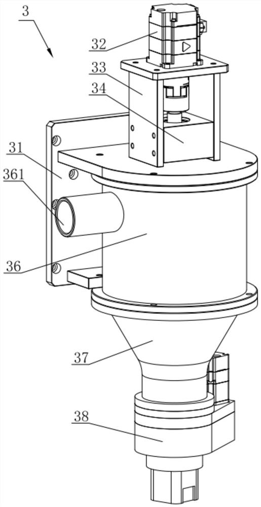 Nozzle rotating double-spray-head type cement 3D printing structure and using method thereof