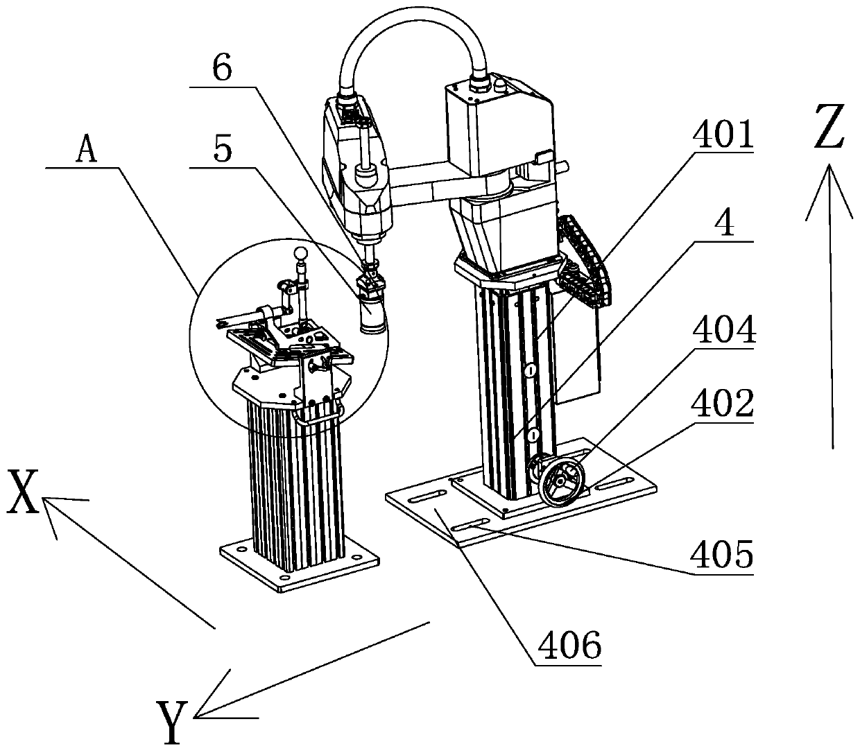 Robot gear shifting device