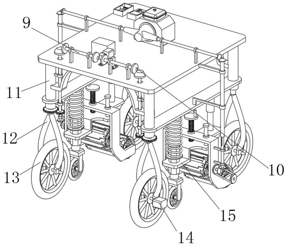 Weeding machine suitable for walking in tea garden in mountainous area