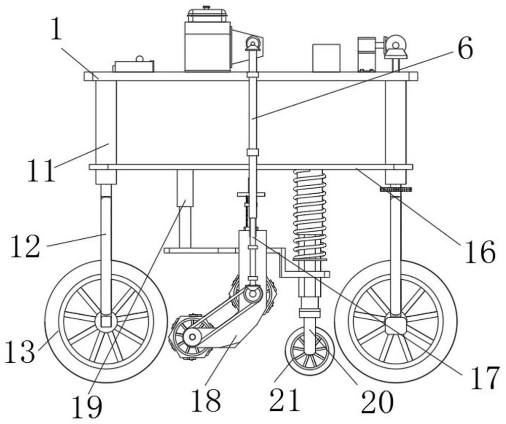 Weeding machine suitable for walking in tea garden in mountainous area