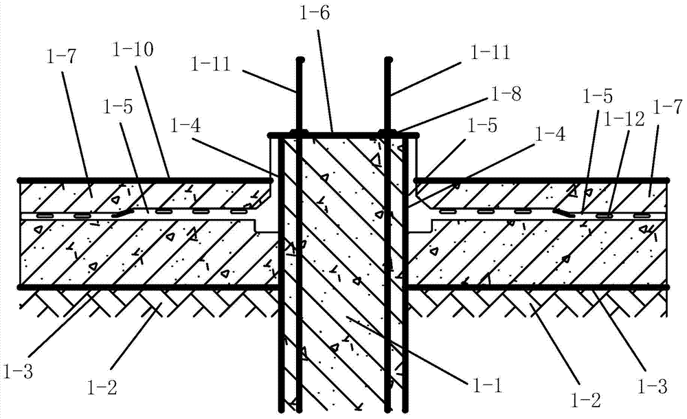 Construction technology for building foundation and main structure