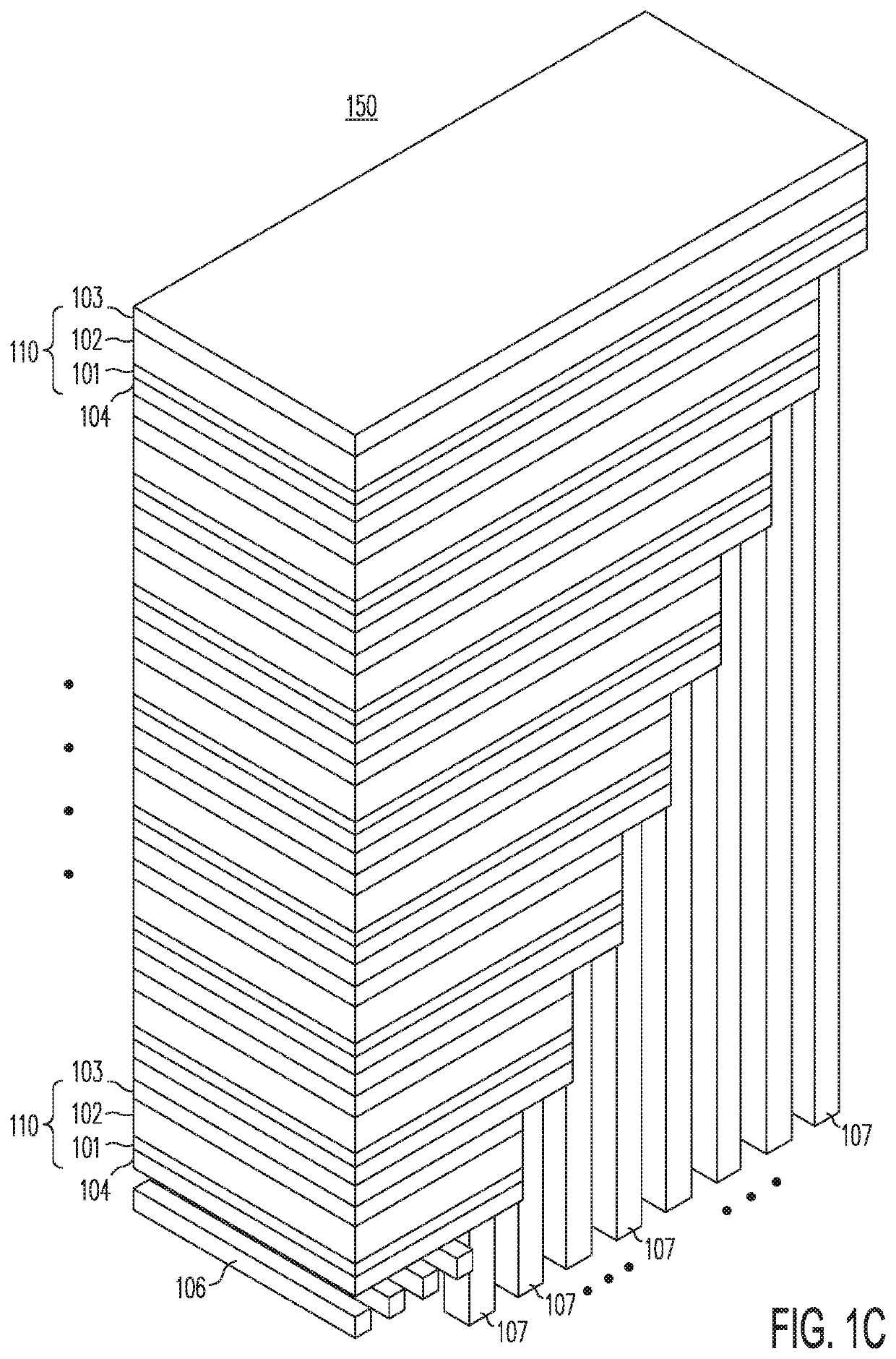 3-dimensional NOR memory array architecture and methods for fabrication thereof