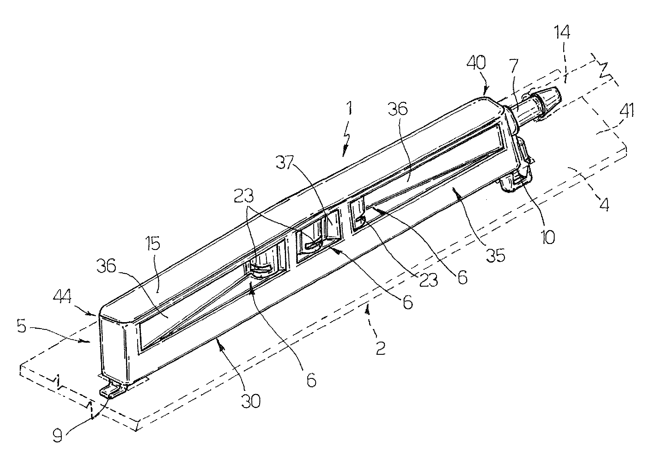 Blade-mountable windshield wiper spray device