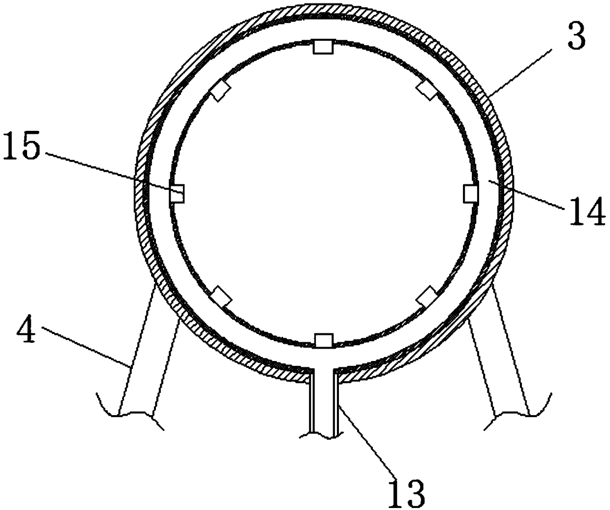 Bidirectional ventilation dust removal device for tunnel mining