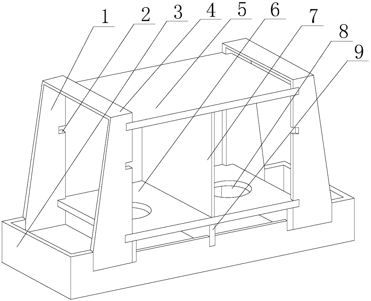 Multi-fulcrum suspension crane suspension assembly mold and its application method