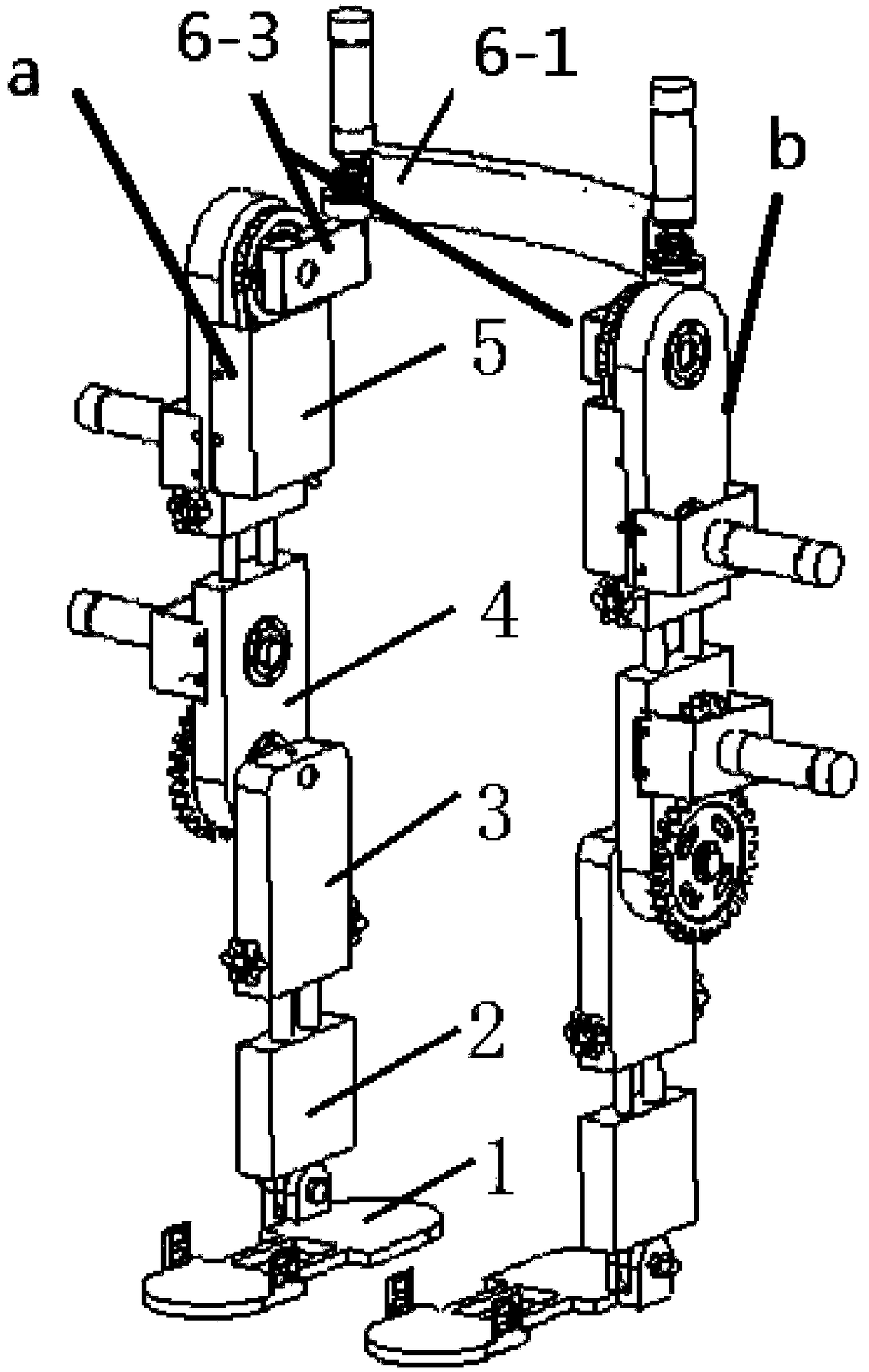 An assisted walking robot suitable for medical rehabilitation, correction or training