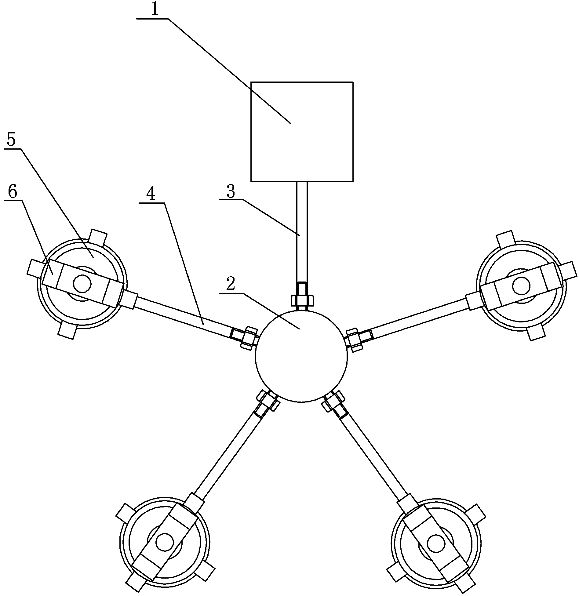 Mounting device for push head for maintenance of large and medium-size water-turbine generator set