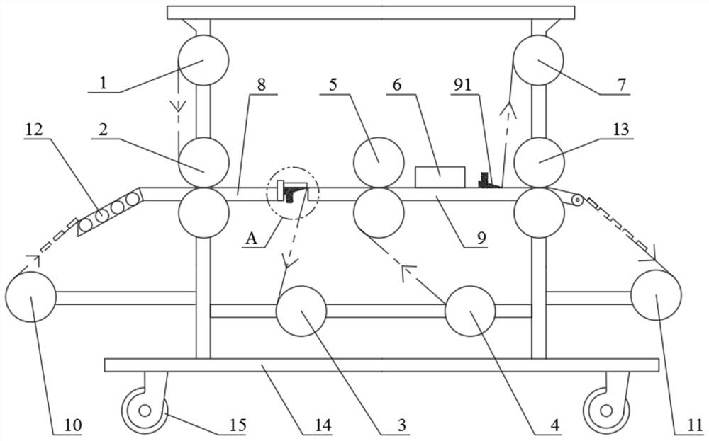 Die-cutting product transferring and pasting device and transferring and pasting process applying die-cutting product transferring and pasting device