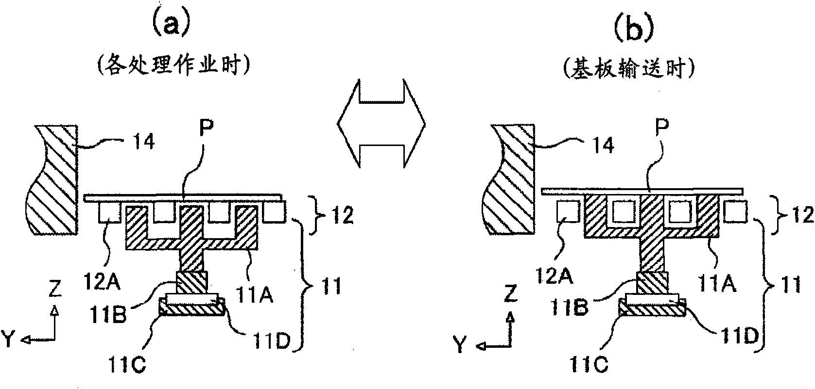 Processing apparatus, method for detecting ACF sticking state or display substrate assembly line