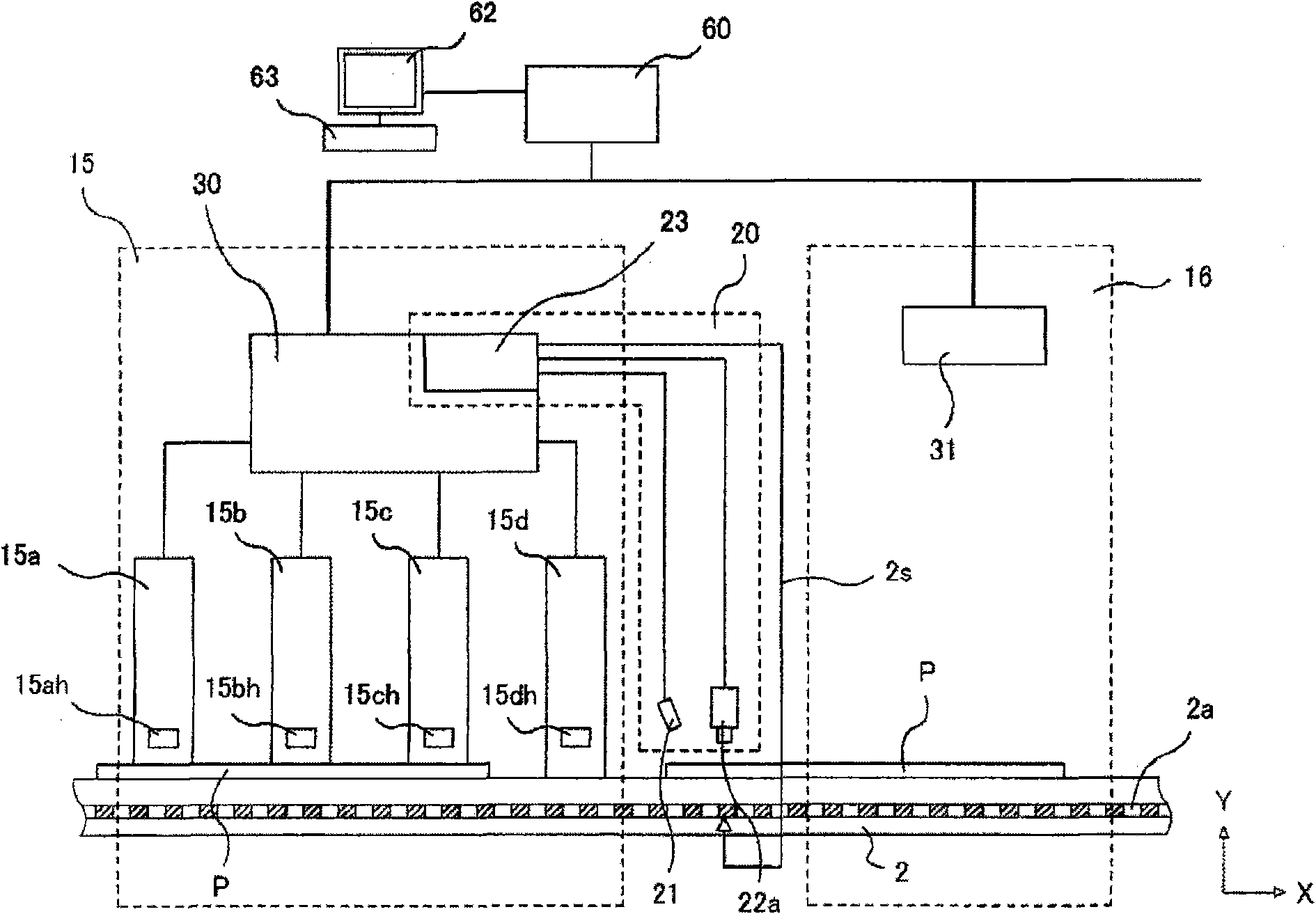 Processing apparatus, method for detecting ACF sticking state or display substrate assembly line