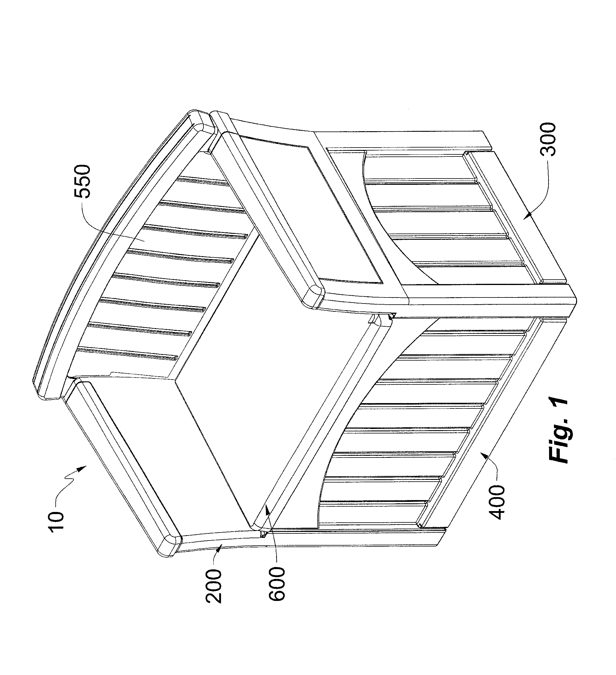 Snap-together patio bench