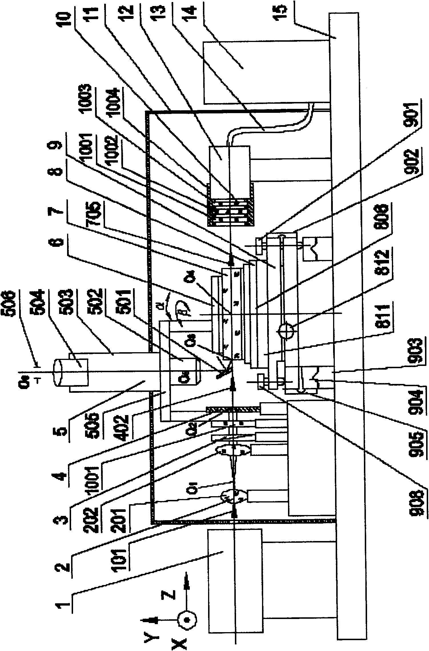 Second harmonic conversion efficiency testing device for centrosymmetry material micro & nano structure device