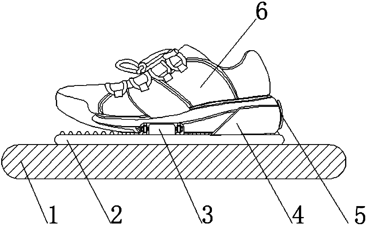 Extreme sports shoe and flexible connection holder