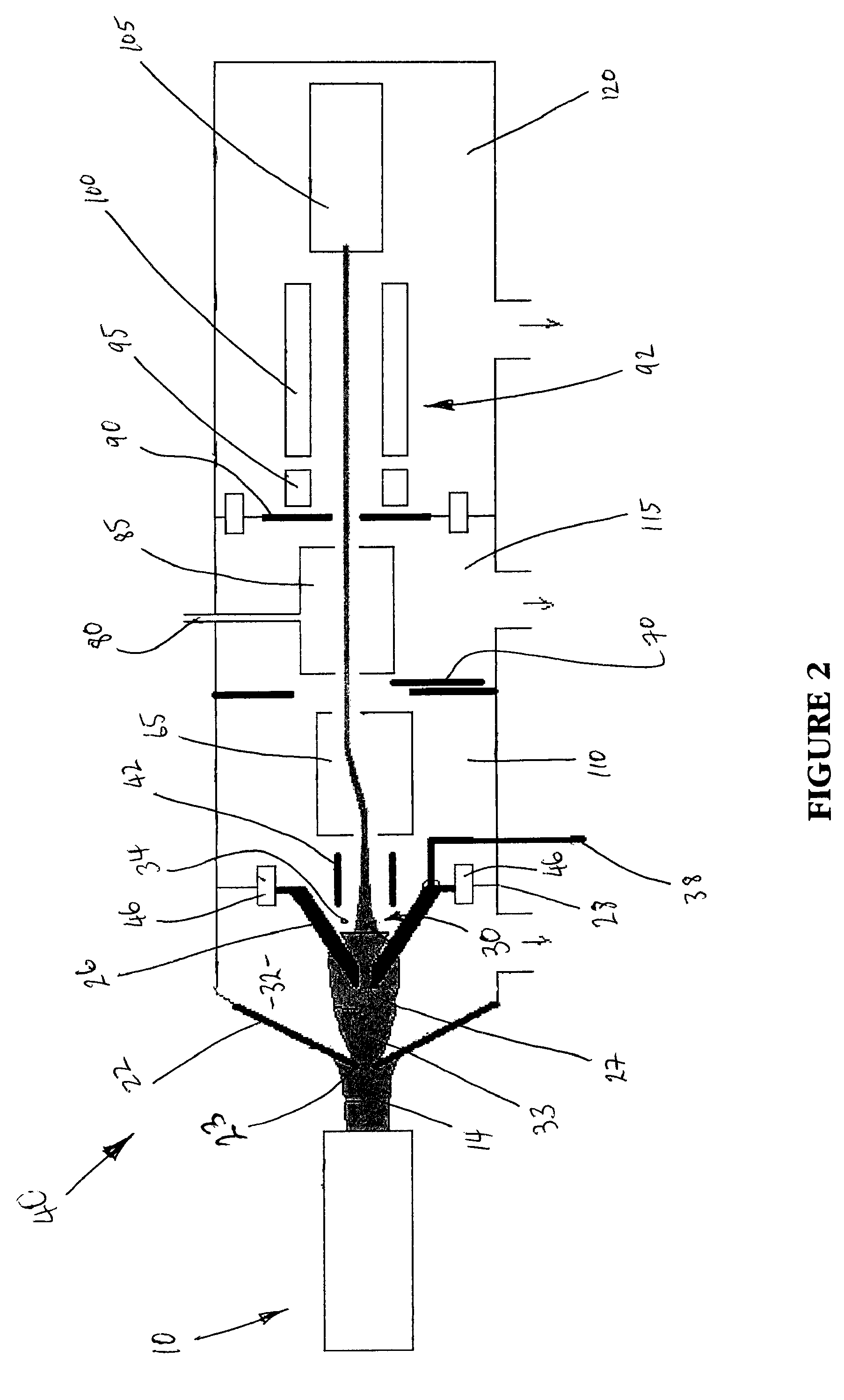 Electrically connected sample interface for mass spectrometer