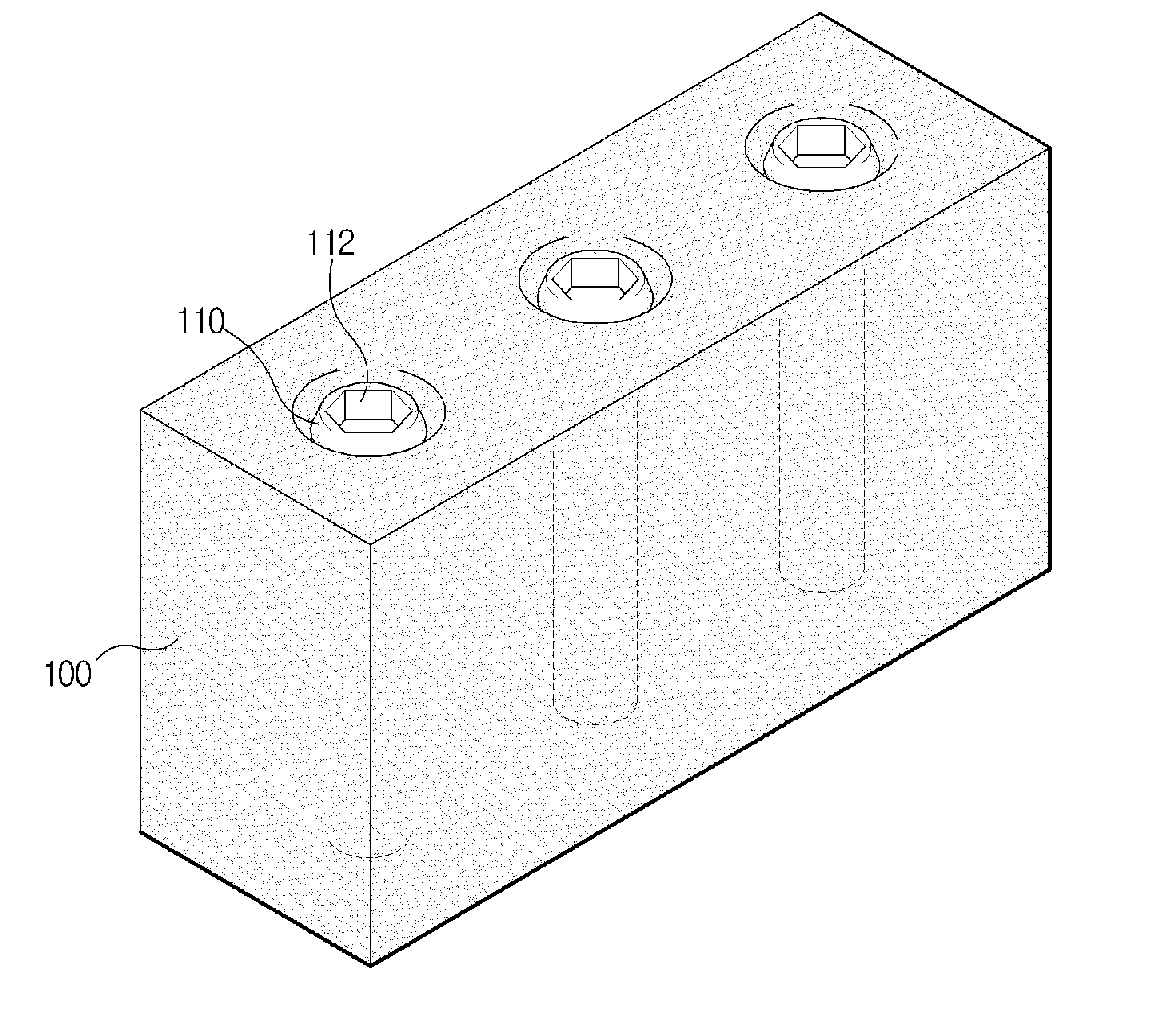 Blocking Having Joining Structure of Dental Implant Abutment and Upper Structure and Manufacturing Method of the Same