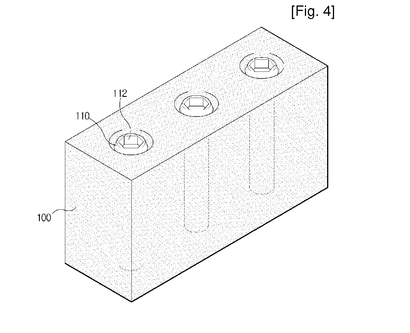 Blocking Having Joining Structure of Dental Implant Abutment and Upper Structure and Manufacturing Method of the Same