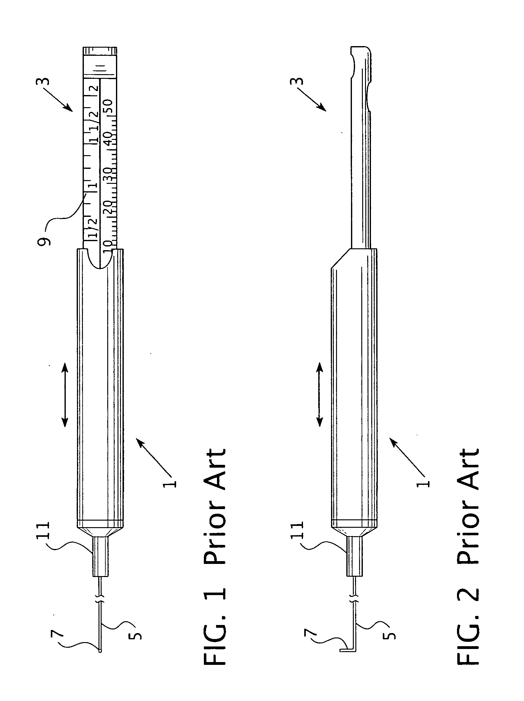 Apparatus for measuring depth of a bone opening and related method