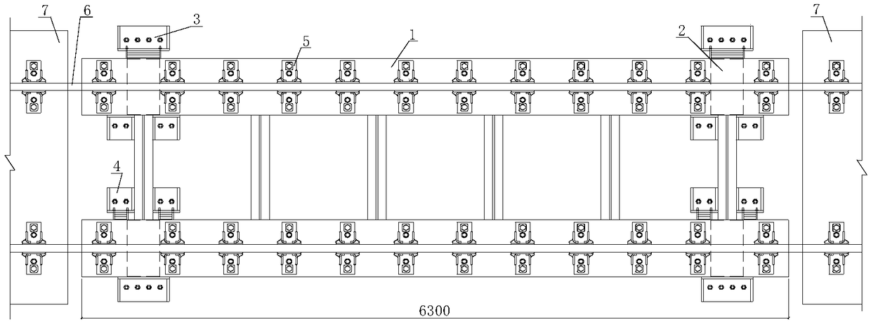 Line temporary overhead device and method for ballastless track disease treatment