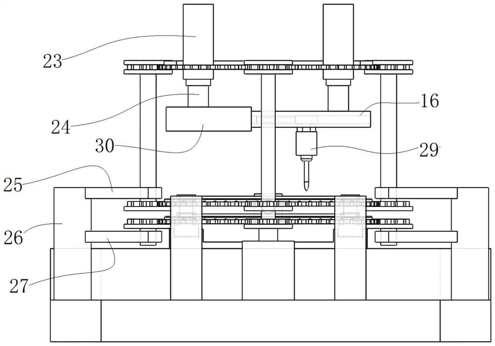 Double-layer overlapping pcb opening process equipment and process method