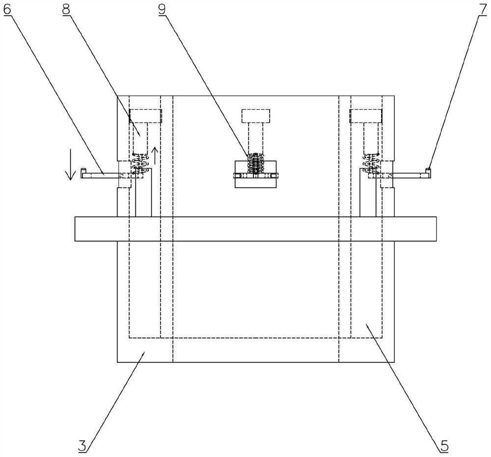 A rotary drilling rig power head buffer device