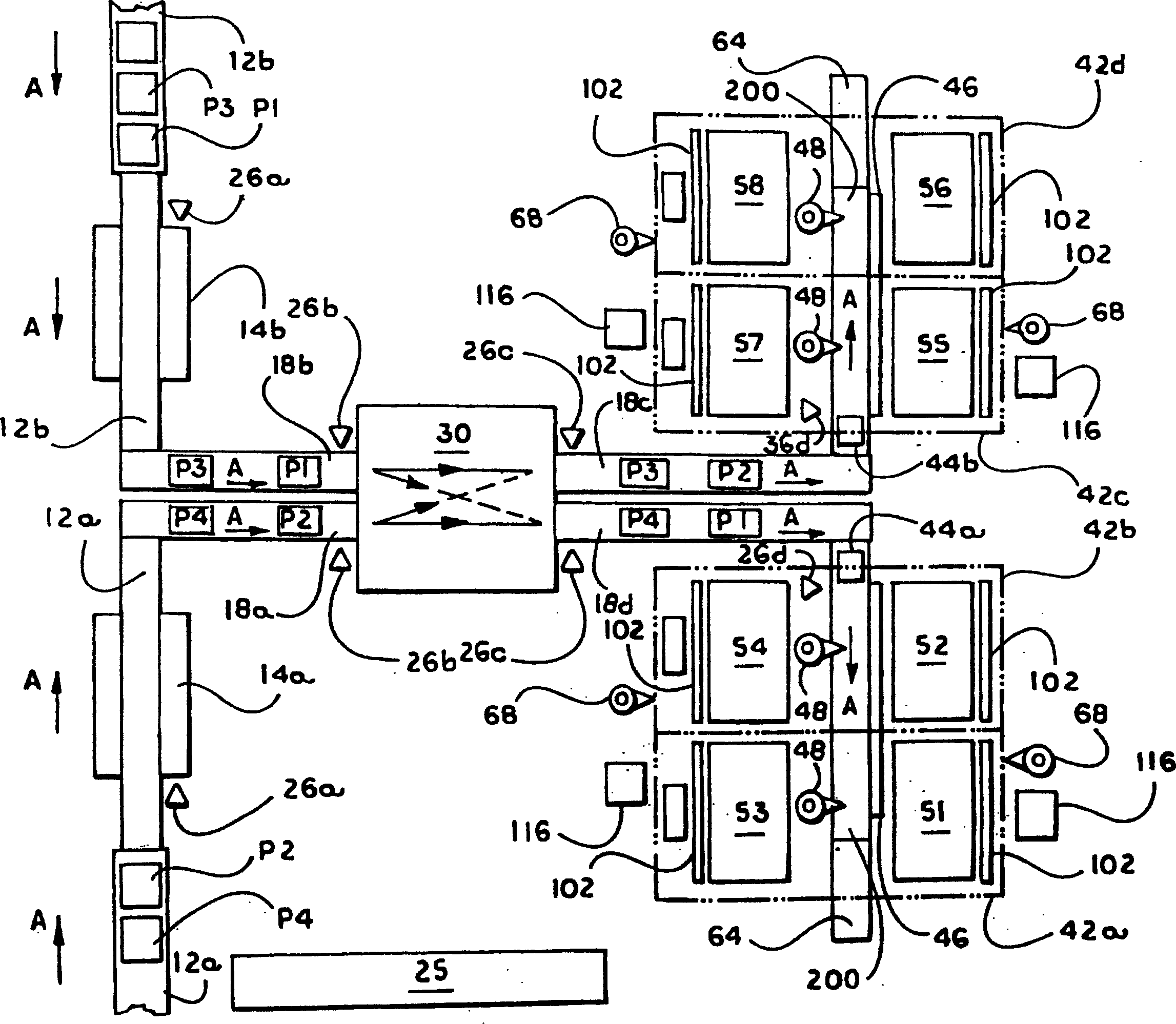 Method and apparatus for synchronous semi-automatic parallel sorting