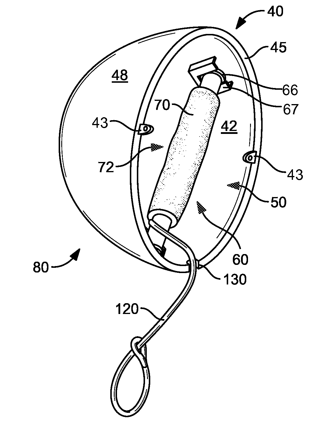 Convex push-up handles