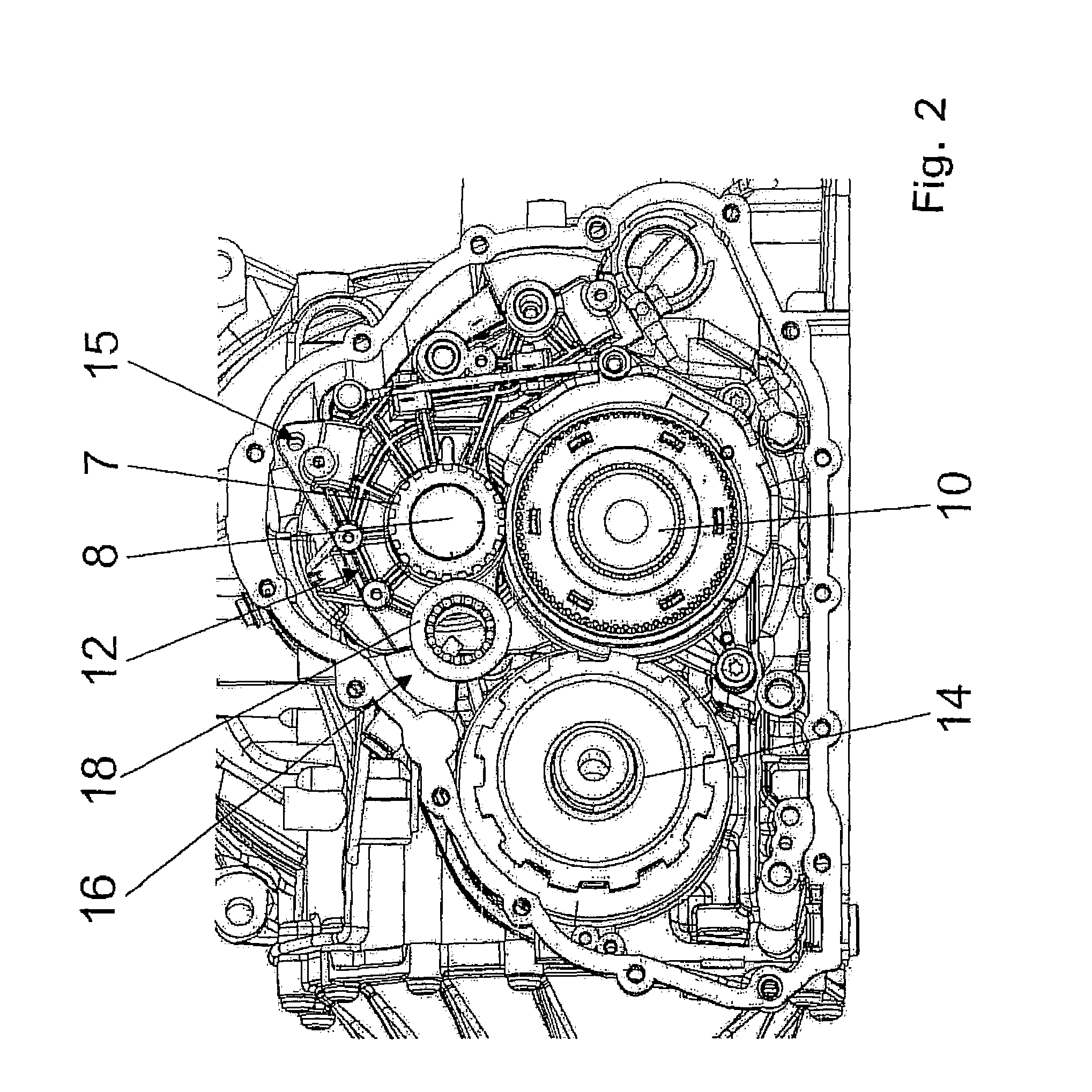 Sealing device for a dual clutch transmission of a motor vehicle