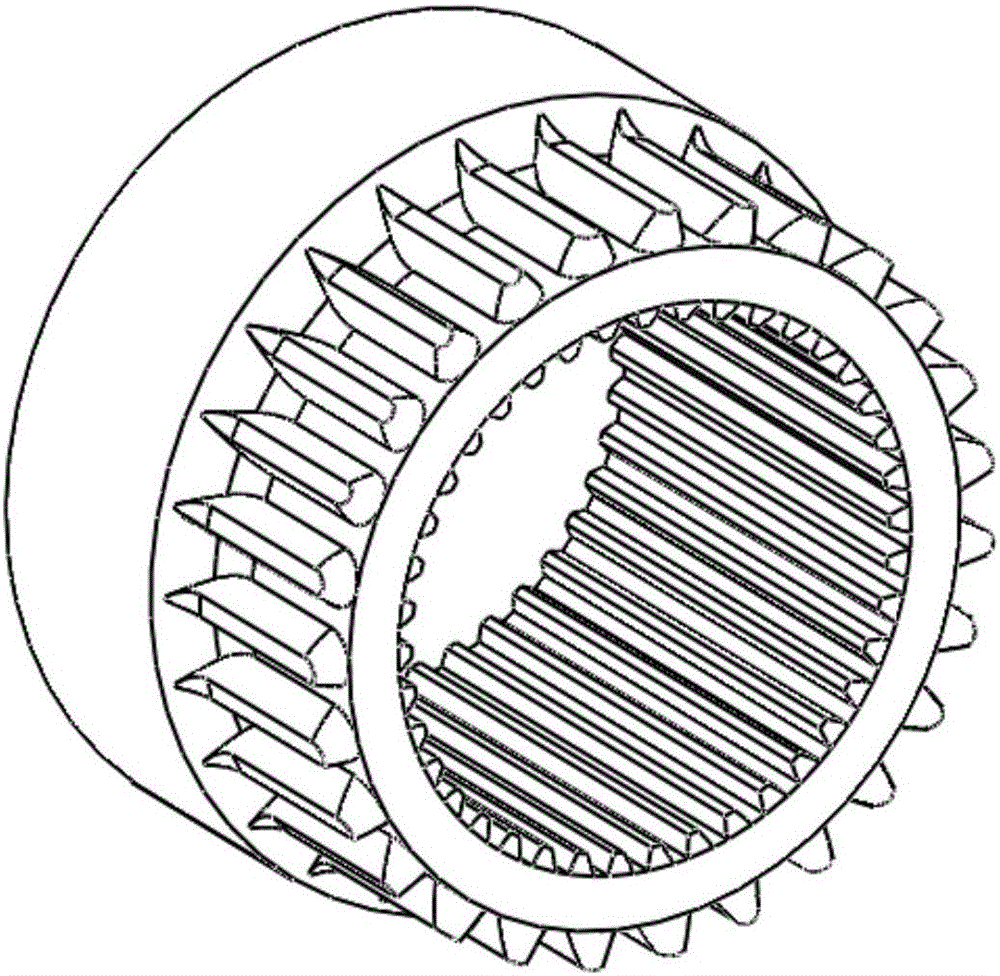 Cold extruding forming method used for automotive spline sleeve part