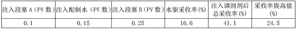 Low permeability fracture oil deposit double-segment plug-type profile modifier and using method thereof